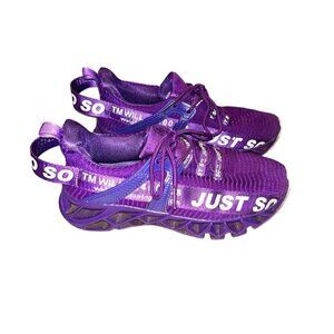 JUST SO SO Purple Atheltic Low Top Casual Gym Sports Running Sneakers Size 7.5